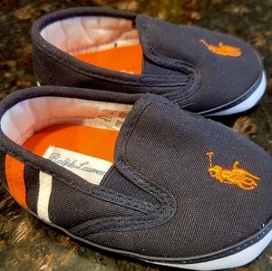 Ralph Lauren soft sole baby crib shoes sz 4